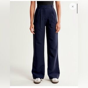 Abercrombie Navy Sloane Tailored Wide Leg Pants XS